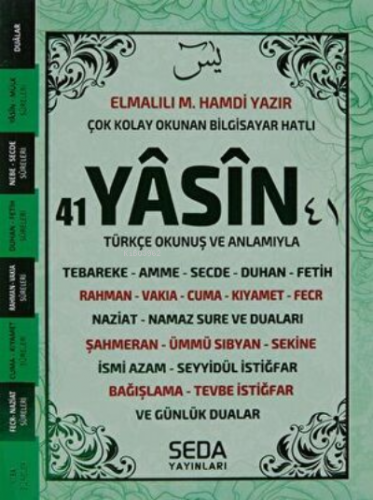 Çanta 224 Sayfa Yeşil Yasin | Elmalılı Muhammed Hamdi Yazır | Seda Yay