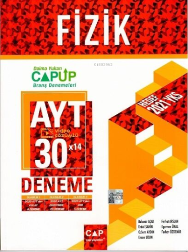 Çap Ayt Up Deneme Fizik (30*14) - 2021 | Kolektif | Çap Yayınları