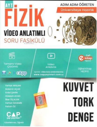 Çap Fizik Kuvvet Tork Denge Konu Anlatımlı Soru Bankası | Kolektif | Ç