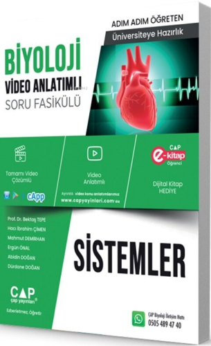 Çap Üniversiteye Hazırlık Biyoloji Sistemler Soru Fasikülü | Hacı İbra