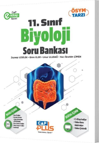 Çap Yayınları 11. Sınıf Anadolu Biyoloji Plus Soru Bankası | Zeynep Uz