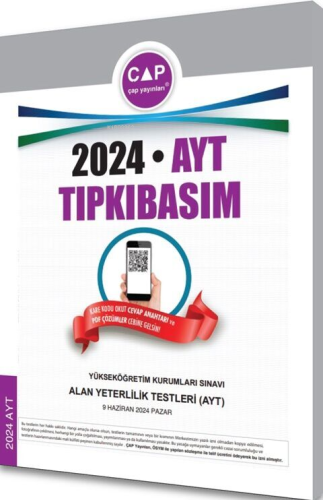 Çap Yayınları 2024 AYT Tıpkı Basım | Kolektif | Çap Yayınları (Bayilik