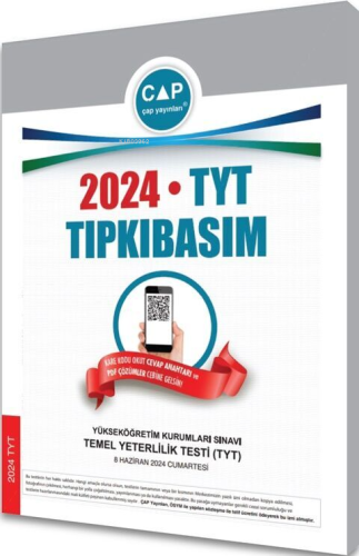 Çap Yayınları 2024 TYT Tıpkı Basım | Kolektif | Çap Yayınları (Bayilik