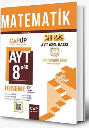 Çap Yayınları AYT Matematik 8 X 40 Up Deneme 2023 Özel Baskı | Durmuş 