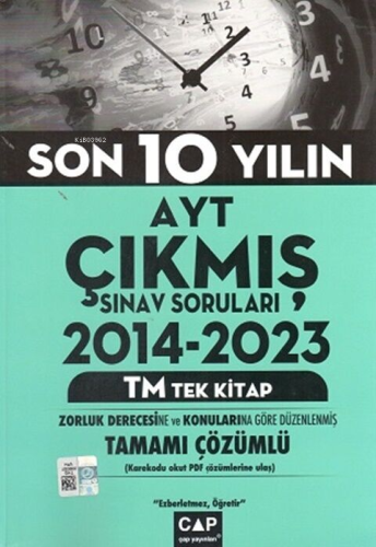 Çap Yayınları AYT Tek Kitap TM Çıkmış Soruları | Kolektif | Çap Yayınl