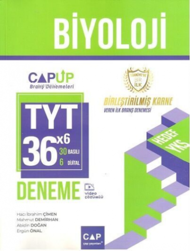 Çap Yayınları TYT Biyoloji 30 x 6 Up Deneme | Kolektif | Çap Yayınları