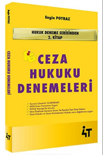 Ceza Hukuku Denemeleri | Engin Poyraz | 4T Yayınevi