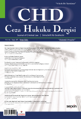 Ceza Hukuku Dergisi Sayı: 45 – Nisan 2021 | Veli Özer Özbek | Seçkin Y