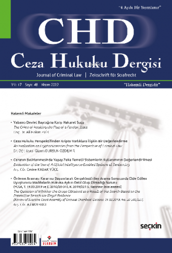 Ceza Hukuku Dergisi Sayı: 48 – Nisan 2022 | Veli Özer Özbek | Seçkin Y