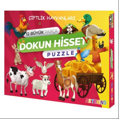 Çiftlik Hayvanları 12 Büyük Parça Dokun Hisset Puzzle | | Artenino Hob