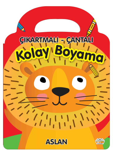 Çıkartmalı - Çantalı Kolay Boyama - Aslan | Barbaros Özcan | 0-6 Yaş Y