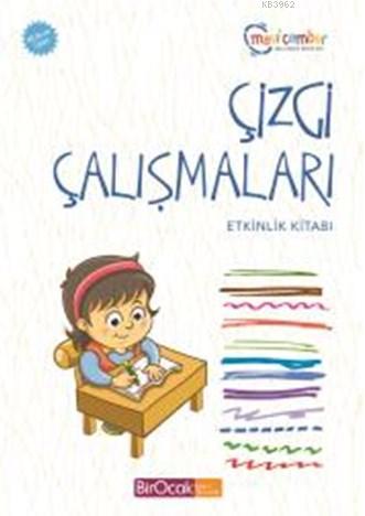 Çizgi Çalışmaları Etkinlik Kitabı - Mavi Çember (48 Ay ve Üzeri / Spir