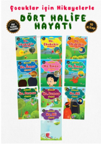 Çocuklar İçin Hikâyelerle Dört Halife Hayatı 10 Kitap Set | Cuma Karak