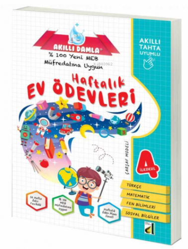 Damla Eğitim Haftalık Ev Ödevleri-4 (Çarşaf Çarşaf) | Kolektif | Damla