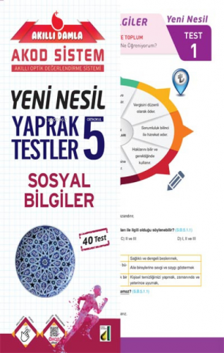 Damla Eğitim Yeni Nesil Sosyal Bilgiler Yaprak Testler - 5 | Kolektif 