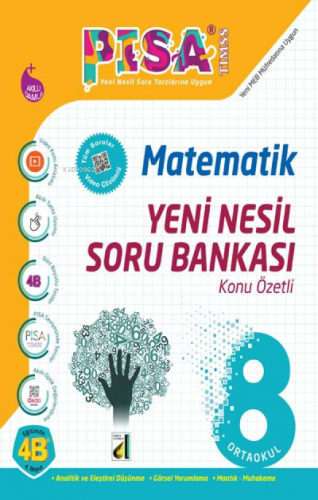 Damla Pisa Yeni Nesil Matematik Soru Bankası-8. Sınıf | Abdullah Şahin