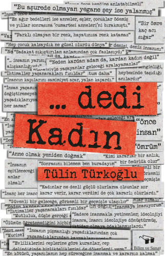 ...dedi Kadın | Tülin Türkoğlu | Bilim ve Sanat Yayınları