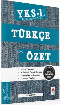 Delta Kültür Yayınları TYT Türkçe Özet Delta Kültür | Tufan Şahin | De
