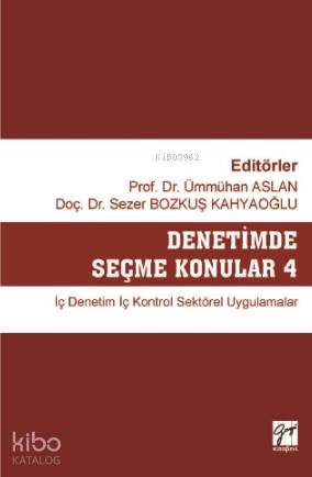 Denetimde Seçme Konular 4 İç Denetim İç Kontrol Sektörel Uygulamalar |