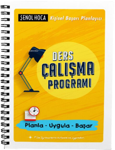 Ders Çalışma Programı | Kolektif | Şenol Hoca Yayınları