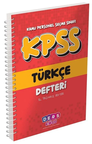 Ders Koçu KPSS Türkçe Defteri Ders Koçu Yayınları | Kolektif | Ders Ko