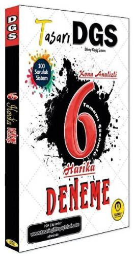 DGS 6 Harika Deneme PDF Çözümlü Tasarı Yayınları | Kolektif | Tasarı E