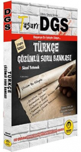 DGS Türkçe Çözümlü Soru Bankası Tasarı Eğitim Yayınları | Kolektif | T