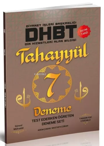 DHBT 7 Deneme Çözümlü | Mustafa Çoban | Tahayyül Yayınları