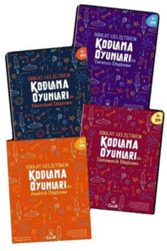 Dikkat Geliştiren Kodlama Oyunları Serisi Seti - 4 Kitap Takım | Ayşen