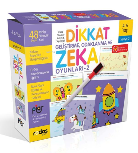 Dikkat Geliştirme, Odaklanma ve Zeka Oyunları / Seviye 2 / 4-6 Yaş | K