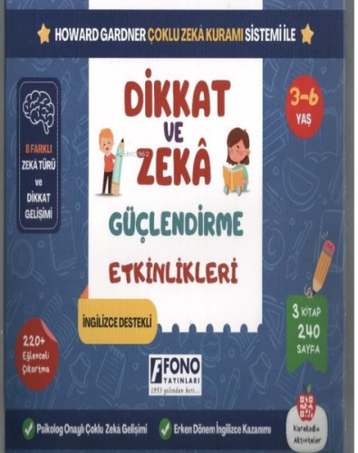 Dikkat ve Zeka Güçlendirme Etkinlikleri Seti - 3 Kitap Takım | Kolekti