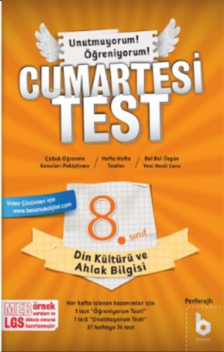 Din Kültürü ve Ahlak Bilgisi;Cumartesi Test | Kolektif | Basamak Yayın