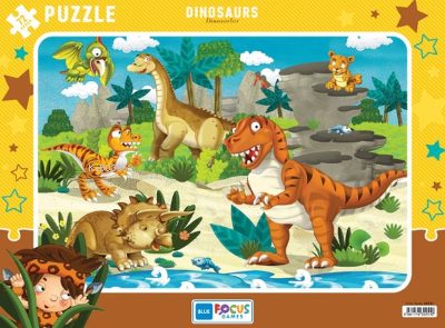 Dinazorlar Çerçeveli Puzzle 72 Parça | | Blue Focus Yayınları