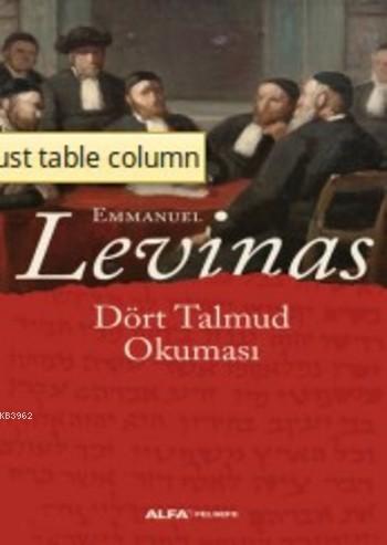 Dört Talmud Okuması | Emmanuel Levinas | Alfa Basım Yayım Dağıtım