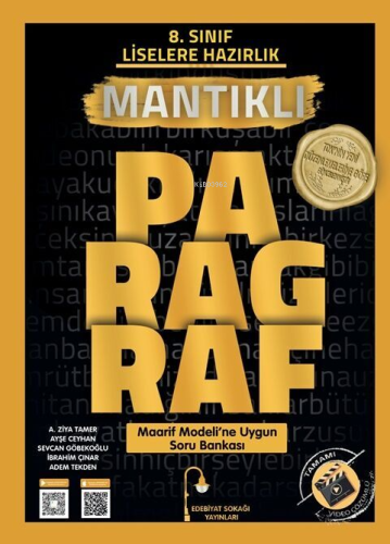 Edebiyat Sokağı 8. Sınıf Paragraf Mantıklı Soru Bankası | İbrahim Çına