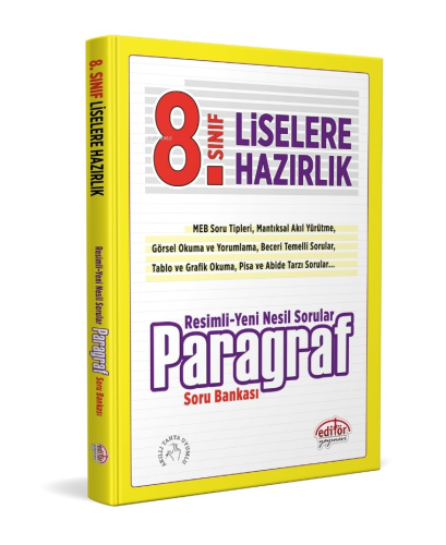 Editör Yayınları 8. Sınıf Resimli Paragraf Soru Bankası | Turgut Meşe 