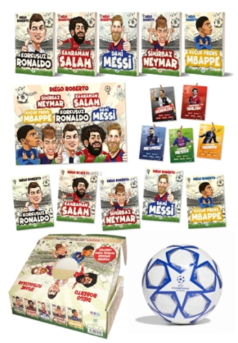 Efsane Futbolcular Kutulu Set (5 Kitap Takım - Futbol Topu Hediyeli) |