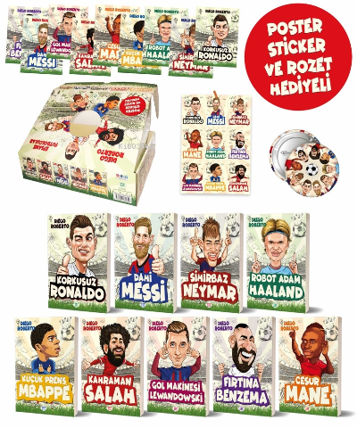 Efsane Futbolcular Kutulu Set (9 Kitap Takım) | Diego Roberto | Dokuz 