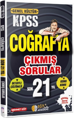 Eğit Akademi KPSS Coğrafya Son 21 Yıl Çıkmış Sorular | Mehmet Eğit | E