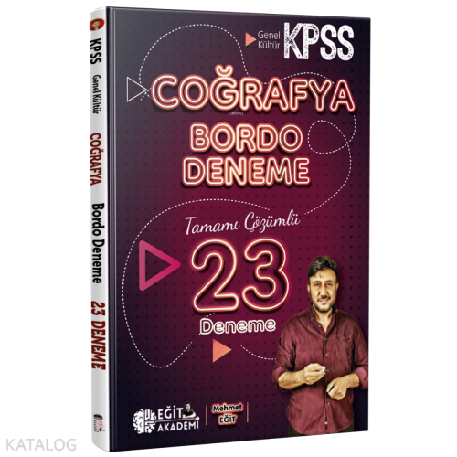 Mehmet Eğit / 2022 Kpss Coğrafya 23 Bordo Deneme | Kolektif | KR Akade