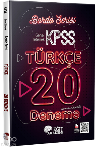 2023 KPSS Türkçe Tamamı Çözümlü 20 Bordo Deneme Sınavı | Mehmet Eğit |