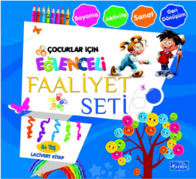 Eğlenceli Faaliyet Seti Lacivert Kitap– 4 Yaş Üzeri | Ahmet Yanar | Pa