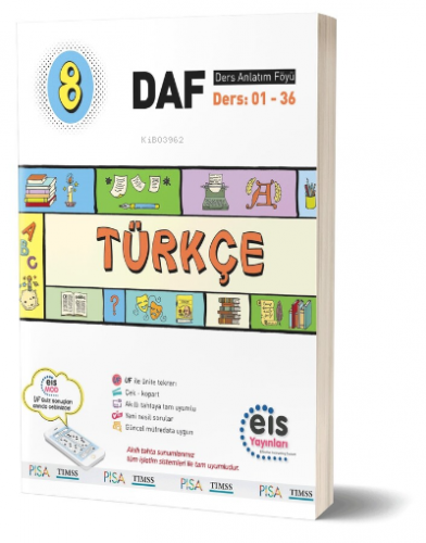 EIS - 8.Sınıf - DAF - Türkçe | Kolektif | Eis Yayınları