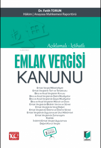 Emlak Vergisi Kanunu | Fatih Torun | Adalet Yayınevi