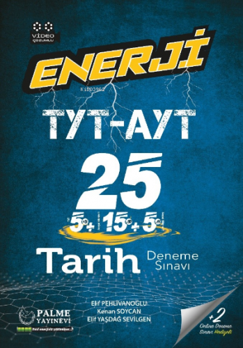 Enerji TYT-AYT Tarih 25 Deneme Sınavı | Elif Pehlivanoğlu | Palme Yayı