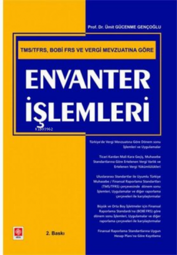 Envanter İşlemleri - TMS, TFRS, BOBİ ve Veri Mevzuatına Göre | Ümit Gü