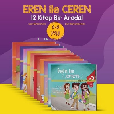 Eren İle Ceren İlk Okuma Serisi (12 Kitap Takım) | Nurdan Damla | Mott