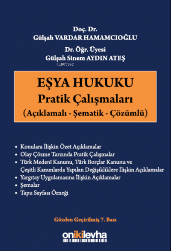 Eşya Hukuku Pratik Çalışmaları | Gülşah Vardar Hamamcıoğlu | On İki Le