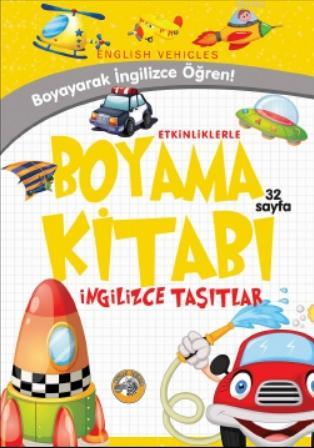 Etkinliklerle Boyama Kitabı İngilizce Taşıtlar | Emrecan Zengin | Akıl