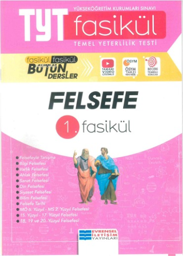 Evrensel İletişim Yayınları Tyt Felsefe 1. Fasikül | Kolektif | Evrens